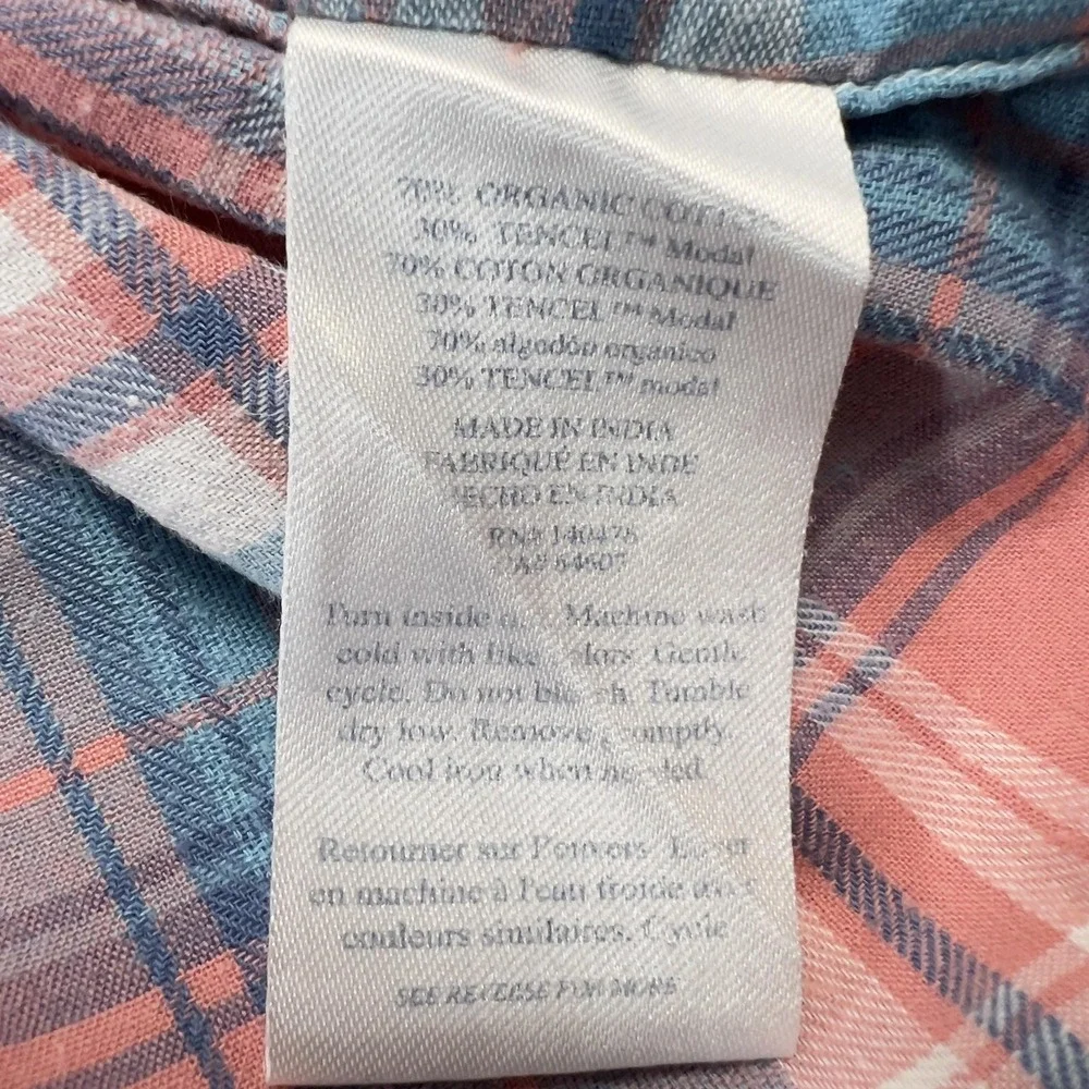 Faherty Shirt Men 2XL Pink Blue Plaid Button-Up Long Sleeve Elevated Casual Soft